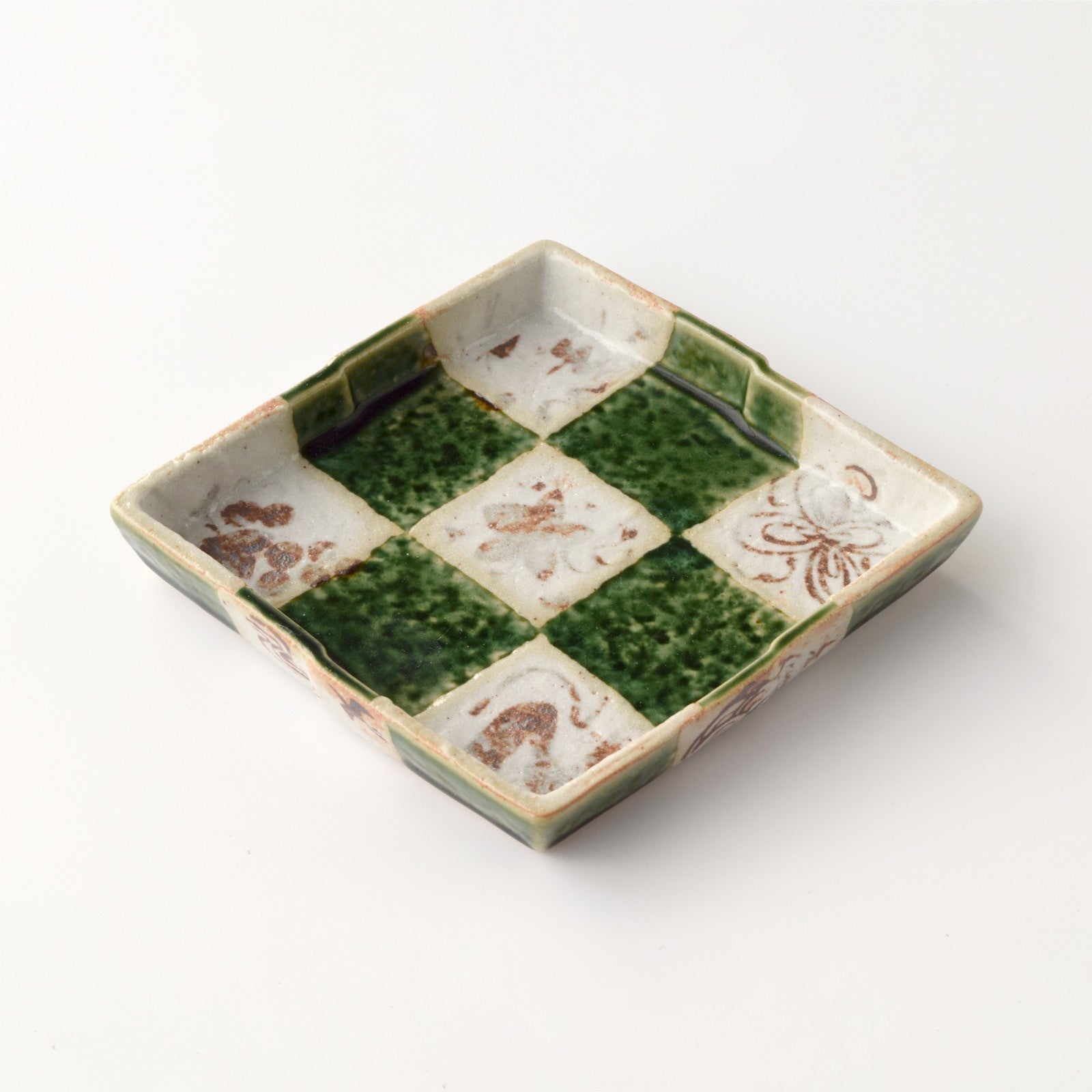 Ichimatsu of small plate〈5 pieces〉 Seto ware