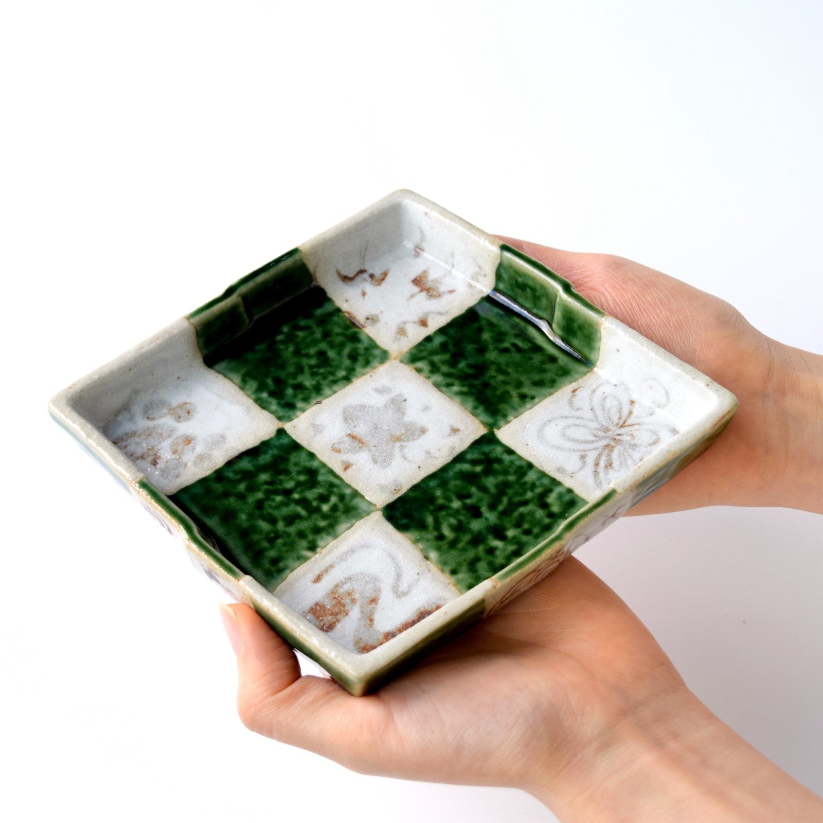 Ichimatsu of Individual plates (5 pieces) Seto ware