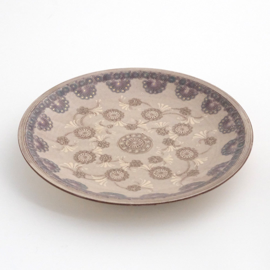 Kyōmishima Shisaikamon 6.3sun plate Kyo ware/Kiyomizu ware
