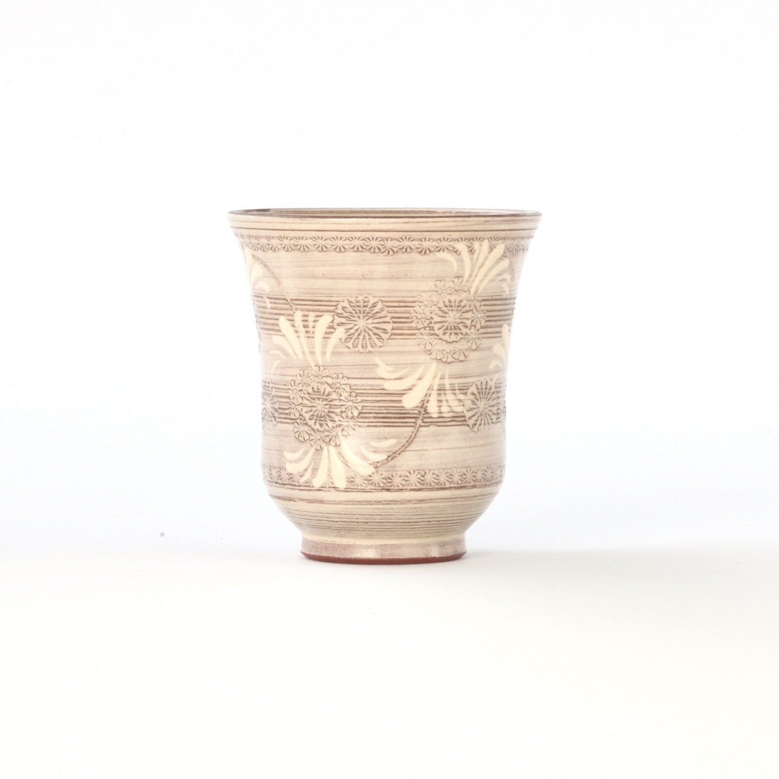 Kyōmishima pair of teacups【Paulownia Box】(2 pieces) Kyo ware/Kiyomizu ware