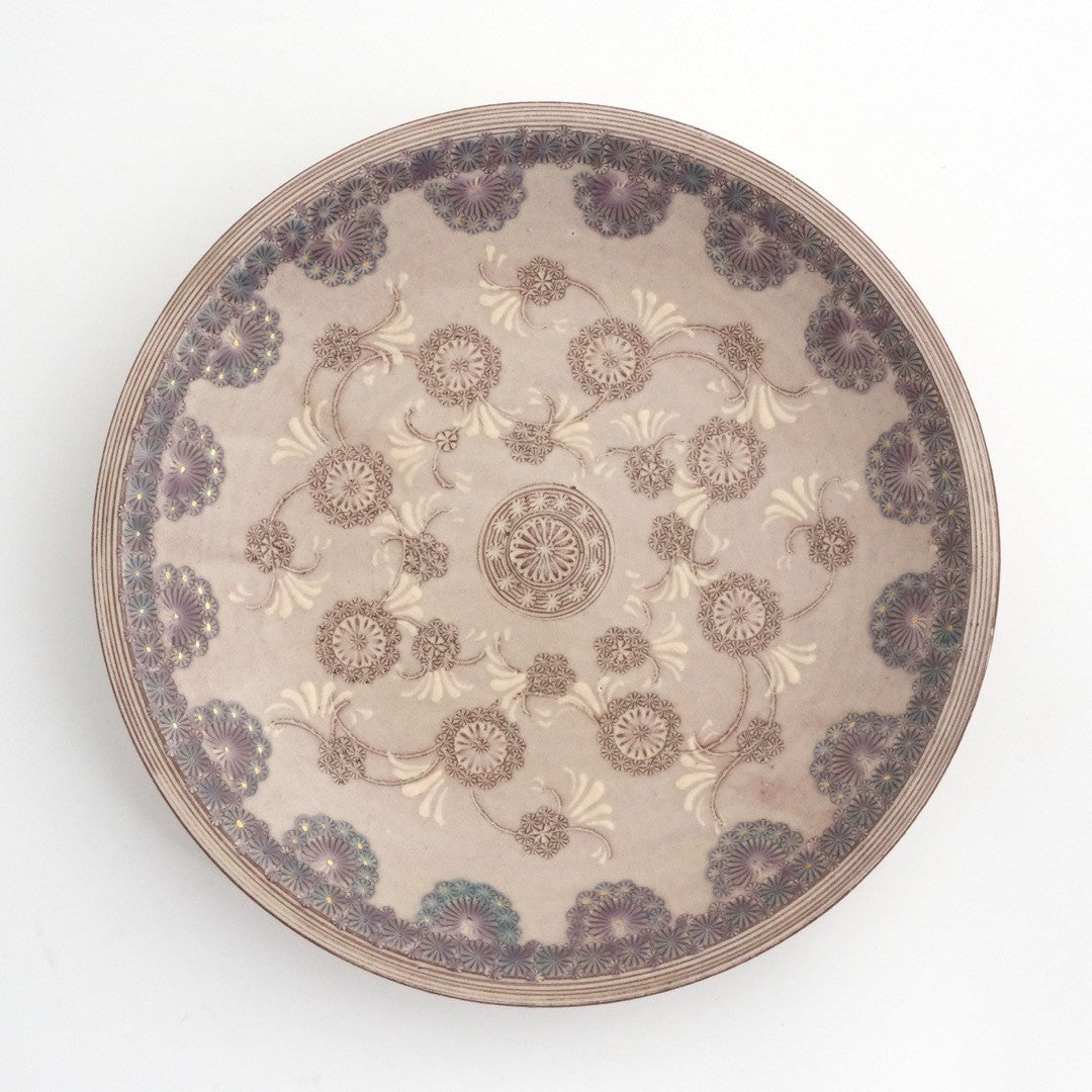 Kyōmishima Shisaikamon 6.3sun plate Kyo ware/Kiyomizu ware