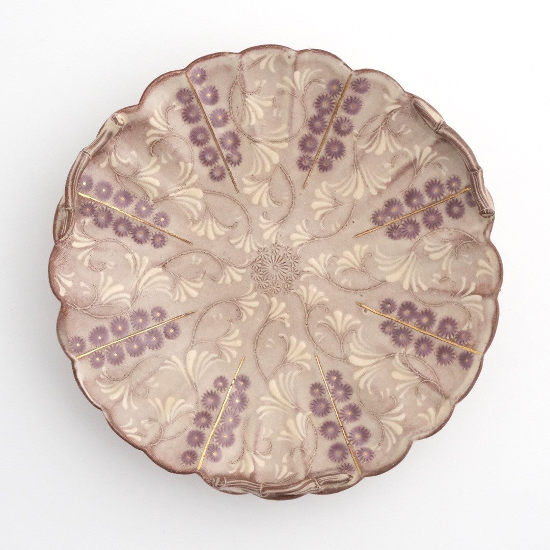 Kyōmishima Shisaikamon cup & saucer Kyo ware/Kiyomizu ware