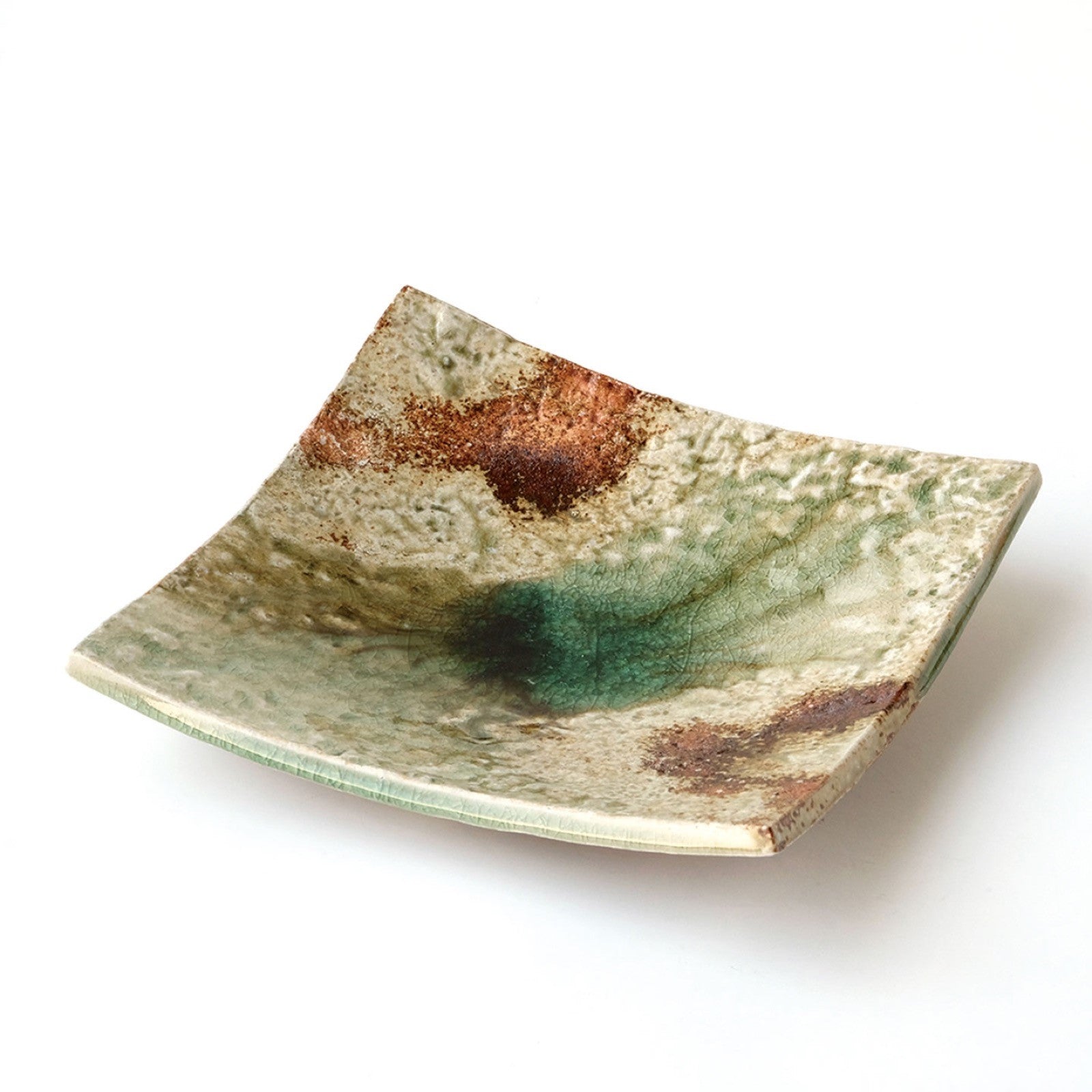 Shōroku of Square plate(1 piece) Iga ware