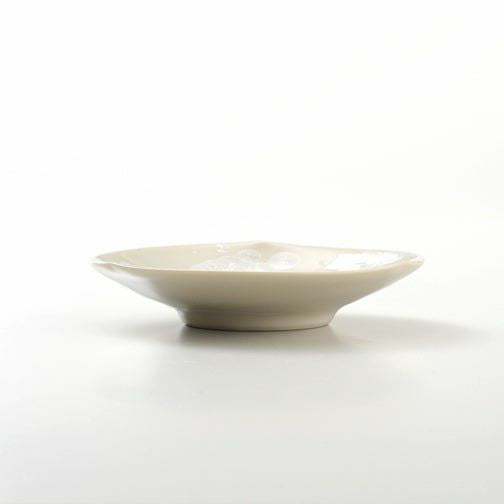 Gekka of Japanese sweets plate(1 piece) Kyo ware/Kiyomizu ware