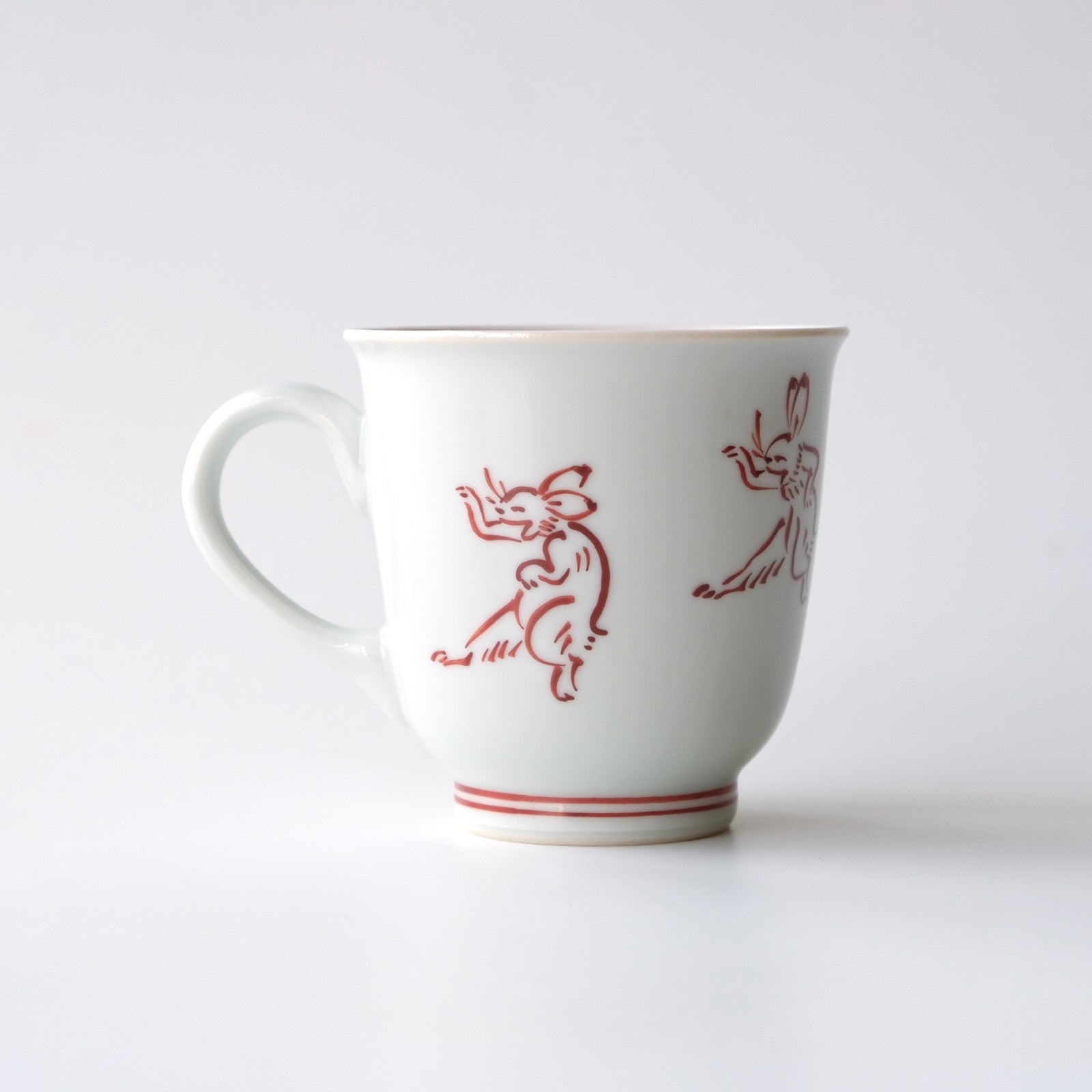 Chōjū-giga of Mag【Red painting 】(1 piece) Kyo ware/Kiyomizu ware