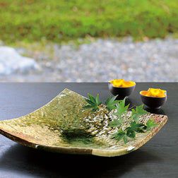 Shōroku of Square plate(1 piece) Iga ware