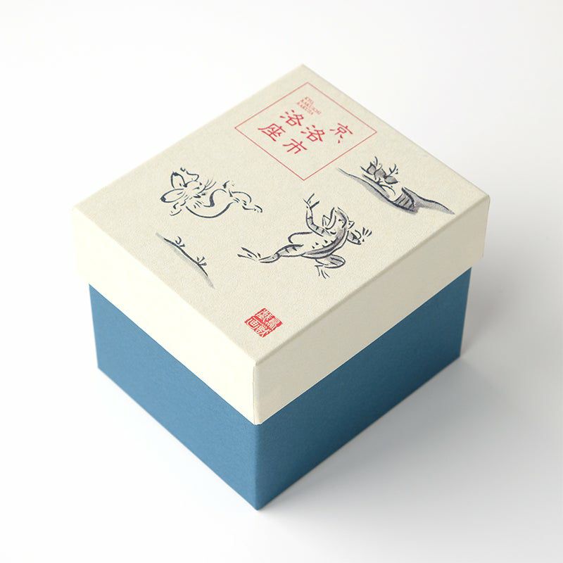 Chōjū-giga of Teacup【blue and white】(1 piece) Kyo ware/Kiyomizu ware