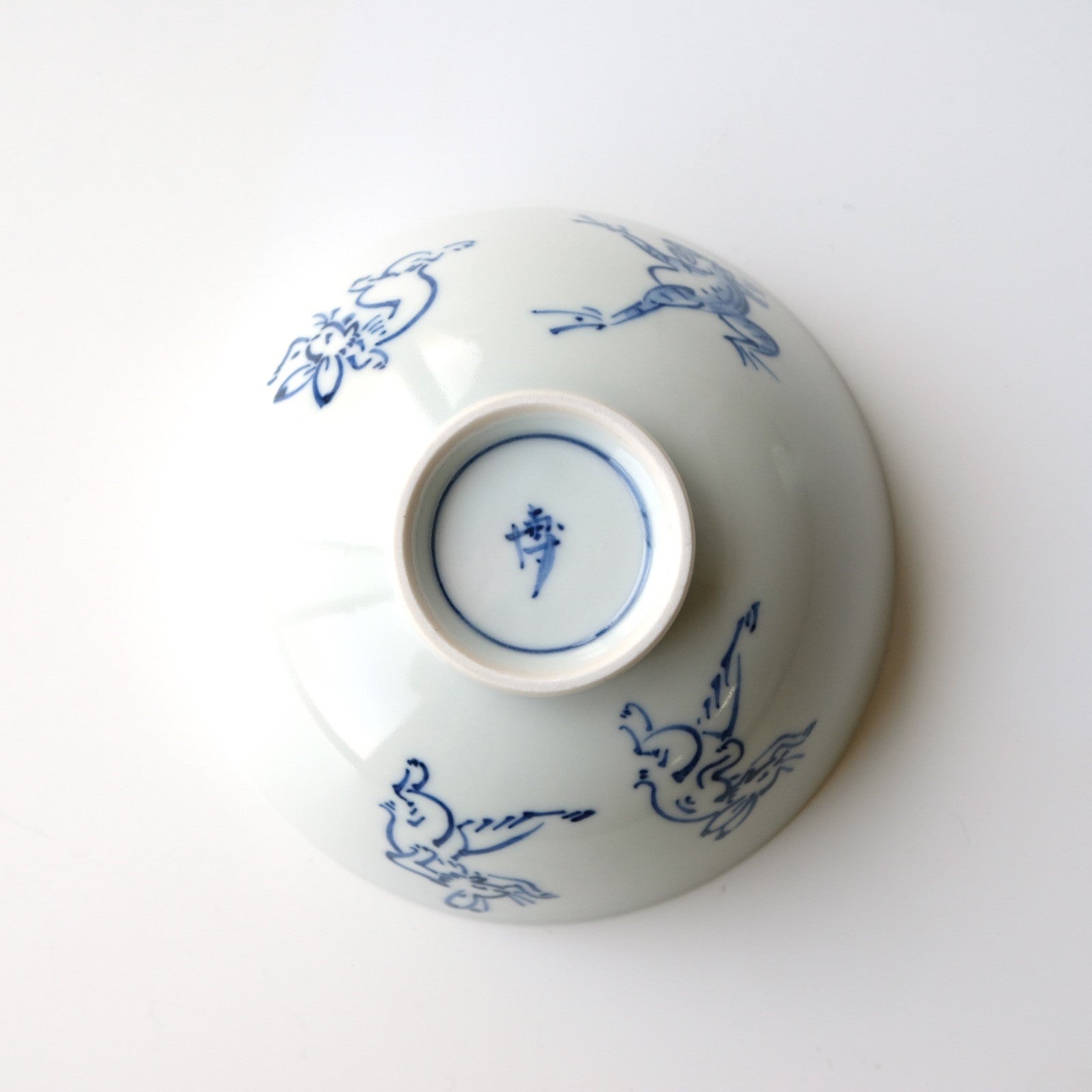 Chōjū-giga of Rice bowl【Blue and white 】(1 piece), Kyo ware/Kiyomizu ware