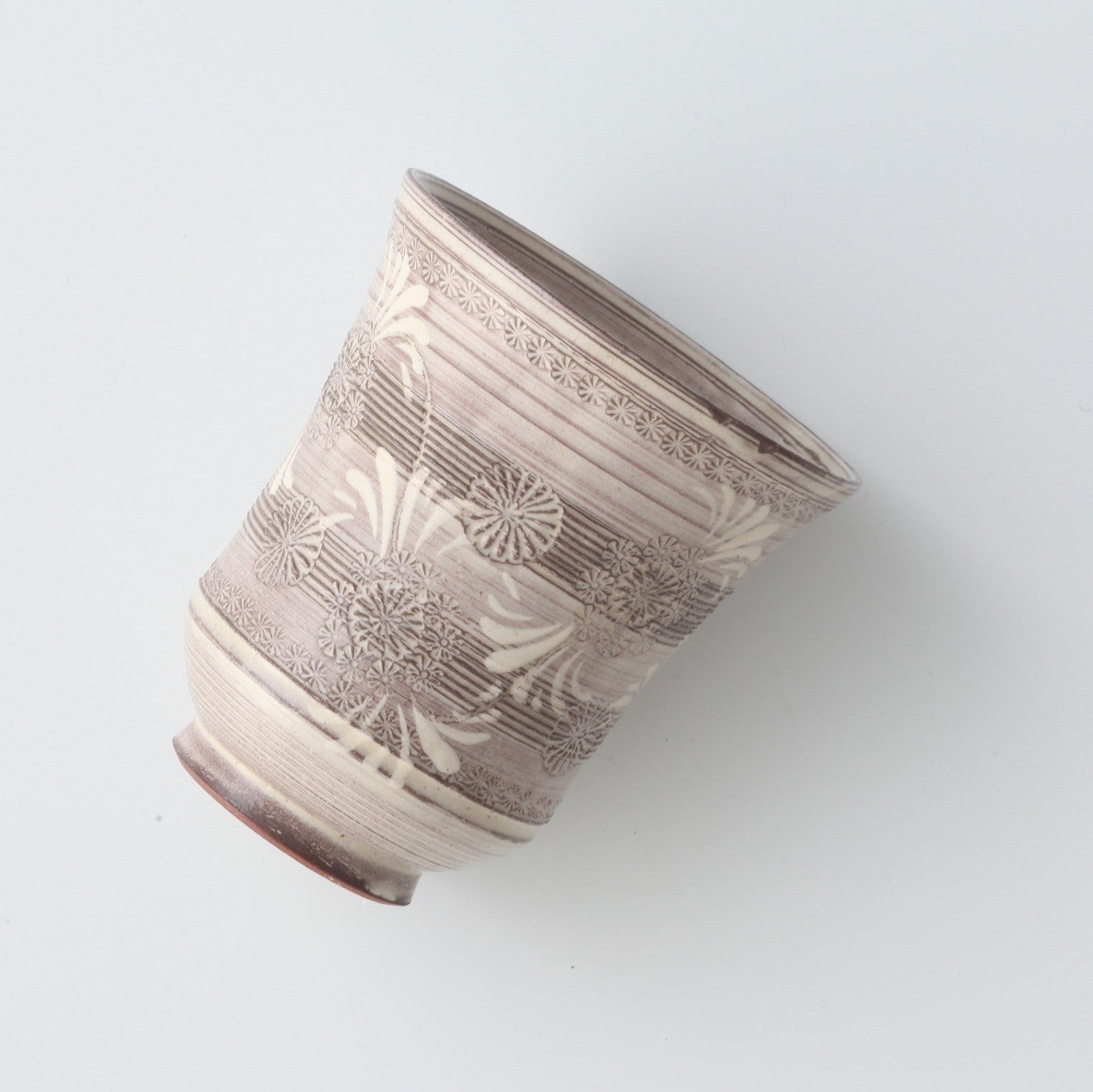 Kyōmishima pair of teacups【Paulownia Box】(2 pieces) Kyo ware/Kiyomizu ware