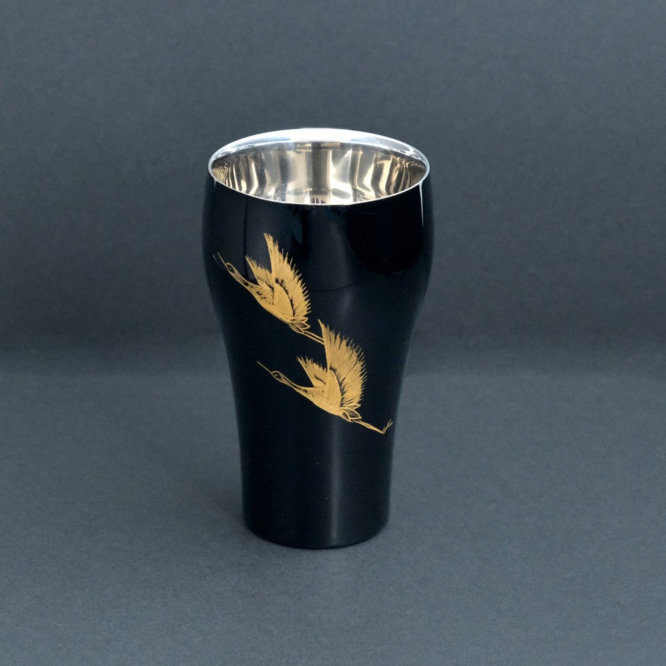 Echizen Lacquer Tumbler  Two Cranes (1 piece)